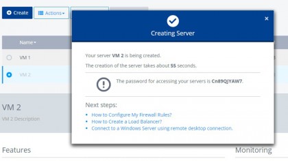 Cloud Server - quick create