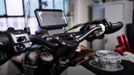 The Revit #95 motorcycle makes your iPhone the display