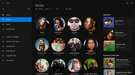 Spotify users will feel right at home with Windows 10 Music app