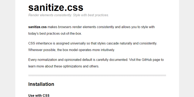 sanitize.css