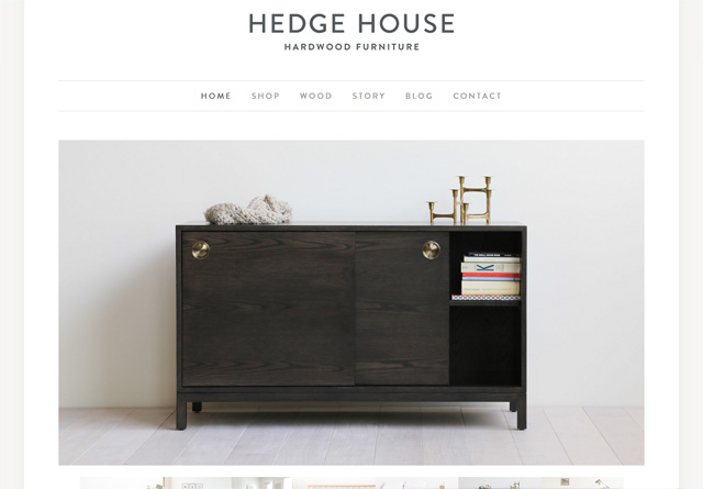 Screenshot of a clean website: Hedge House Furniture