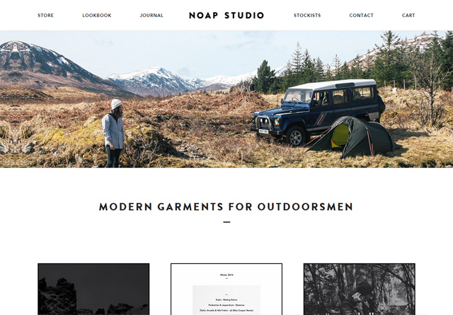 Screenshot of a clean website: Noap Studio