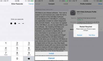 download iOS 9 for iPhone and iPad 
