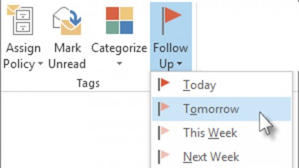 Outlook flags