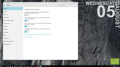 Windows 10 privacy settings