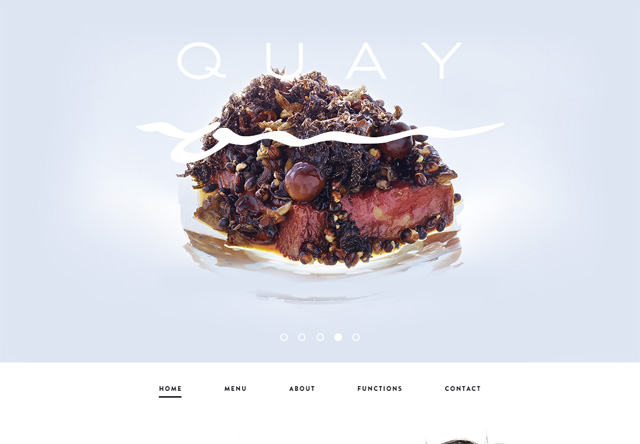 Image of a restaurant website: Quay Restaurant