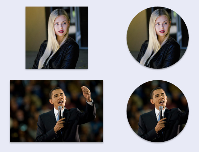Examples of CSS circular/roiunded images