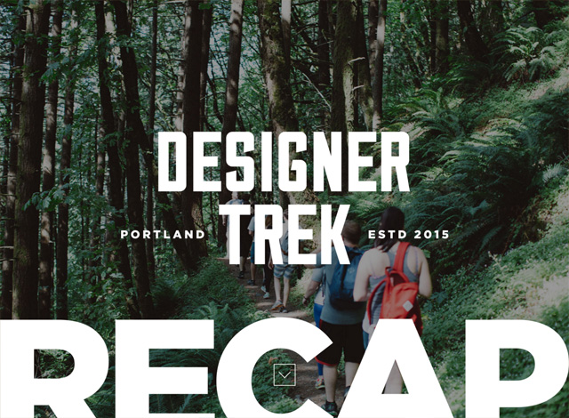 One-page website: Designer Trek