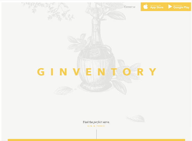 One-page website: Ginventory