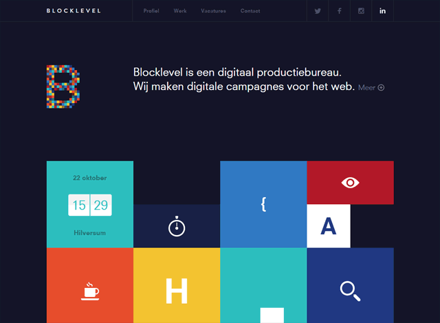One-page website: Blocklevel