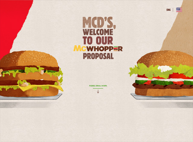 One-page website: McWhopper