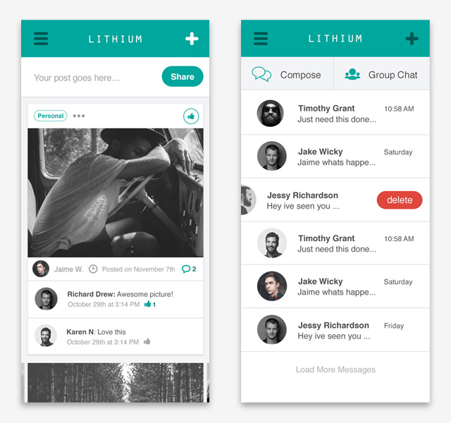 Lithium - Free Mobile UI Kit