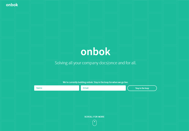 Coming soon page of onbok