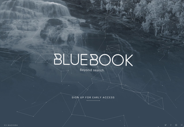 Coming soon page of BlueBook