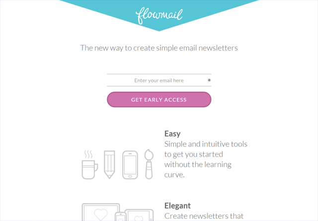 Coming soon page of Flowmail